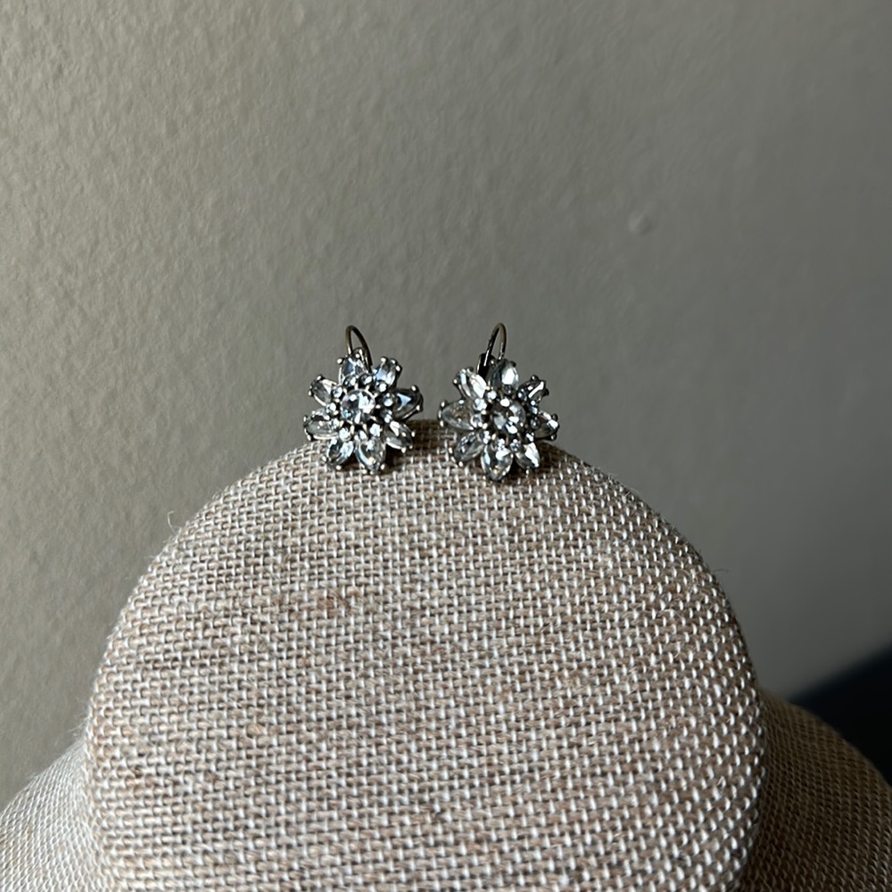 Chloe and Isabel Brilliant Flower Fashion Earrings, Clip Type